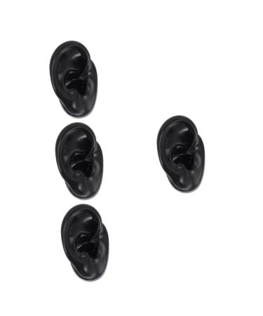 Healifty 4pcs Artificial Ear Mold 3D Silicone Mold Body Jewels Tuile Molds Silicone Ear Model for Jewelry Simulation Ear Silicone Ear Silicone Ear Piercing Model Ear Piercing Practice Tool Blackx4pcs 1 Count (Pack of 1)