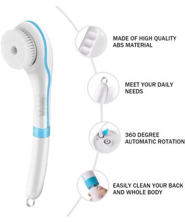 Healifty Electric Rotating Back Brush Set - Exfoliating Body Scrubber for Men and Women with Long Handle, Shower Deep Cleansing Brush - Buy Online on GoSupps.com