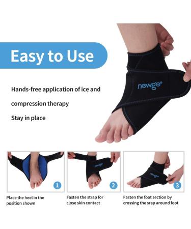 Newgo Cooling Pads for Ankle Pain Relief | Ice Cold Bandage & Cuff for Swelling & Injuries | International Shipping - Buy Online on GoSupps.com