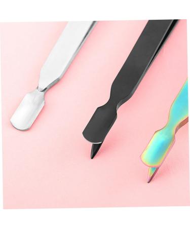 Beavorty 1pc Tweezers Nail Art Clip Nail Pincher Double Head Phototherapy Nail 17*0.9cm Silver - Buy Online on GoSupps.com