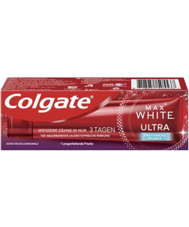 Colgate Max White Toothpaste Ultra Freshness Pearls 50ml - Pack of 3 for Whiter Teeth & Long-Lasting Freshness | International Shipping Available - Buy Online on GoSupps.com