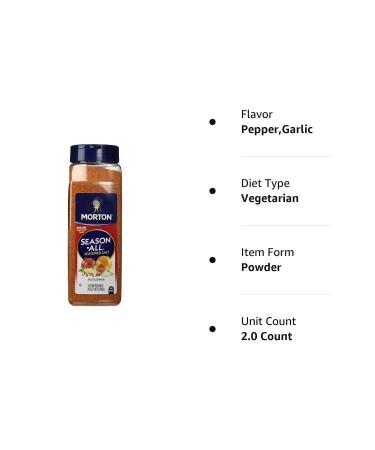Morton Season-All Seasoned Salt 35oz (Pack of 2) - 2.18lb Total | Premium Seasoning Blend - Buy Online on GoSupps.com