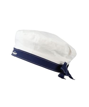 White Navy Sailor Hat Stylish White Beret Hat with Bow-Knot Uniform Hat All-Matched Hat