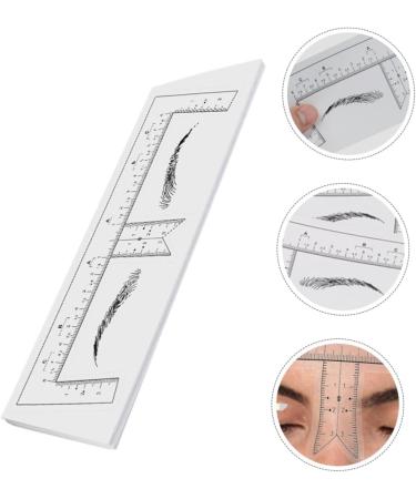 Mikinona Eyebrow Ruler 10pcs Eyebrow Design Ruler Transparent Ruler Eyebrow Guide Template Shape Disposable Measuring Ruler - Buy Online on GoSupps.com