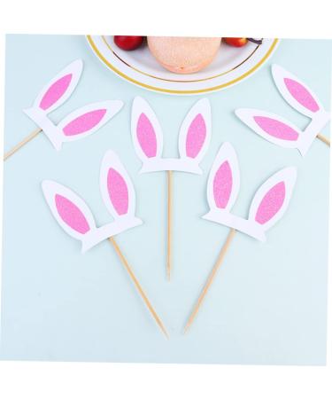 Toyvian 30pcs Rabbit Ears Plug Birthday Cake Decors Glitter Bunny Ear Happy Birthday Cake Birthday Party Photo Prop Prince Paper Cups Decoration for Cake Girl Pink Baby Wood Decorations - Buy Online on GoSupps.com