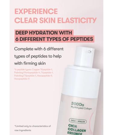  G n rique Cica Collagen Essence with Cicahyalon and Hydrolyzed Collagen 300Da Moisturizing and Elasticity Treatment 30 mL - Made in Korea - Buy Online on GoSupps.com