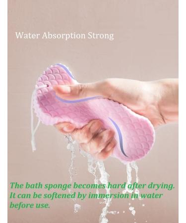 MULPG 2PCS Exfoliating Bath Sponge - Skin Cleansing & Dead Skin Remover for Women, Kids, Pregnant Adults - Buy Online on GoSupps.com