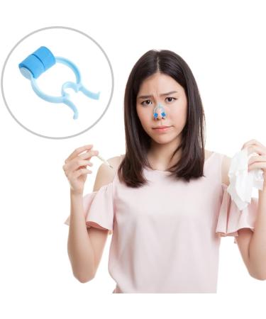 Sky-Blue Nose Pincher Snore Strips - 10pcs Nasal Clips for Snoring and Nose Bleeding - Buy Online on GoSupps.com