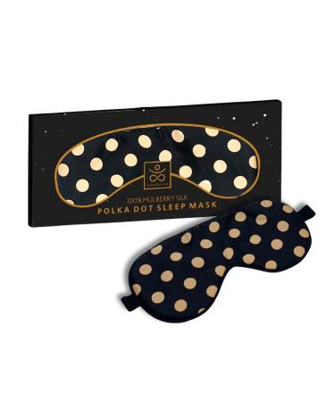 Samadhaan 100% Mulberry Silk Eye Mask for Sleeping | Sleep Face Mask for Side Sleepers Eye Mask for Men Women Adjustable Headband | Blackout Eye Mask| Flight Essentials | (Black & Gold Masks)