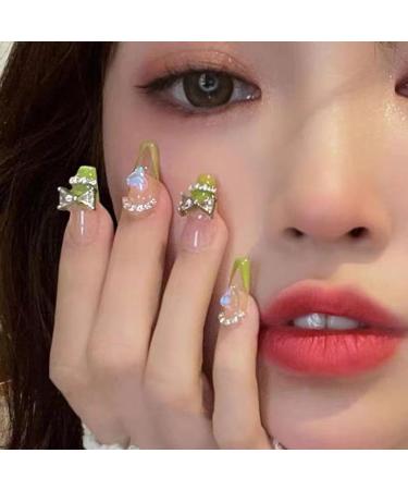Temperament Enhancement Nail Patch Handmade Nail Dressing French Custom Nail Patch Little Red Book New Online Celebrity Nail Product (10-Piece Package) (Color : Green Size : XS) X-Small Green - Buy Online on GoSupps.com