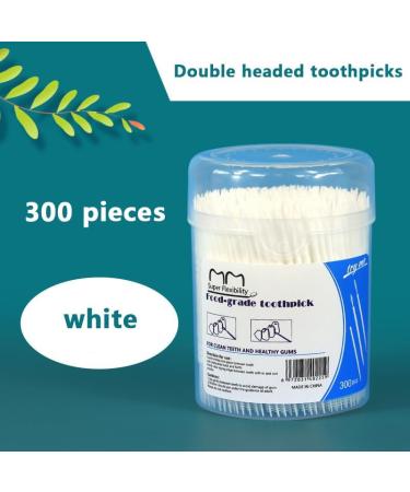 300pcs Plastic Double Head Interdental Brushes - Dental Floss Sticks for Oral Hygiene | Tooth Cleaning Tools - Buy Online on GoSupps.com