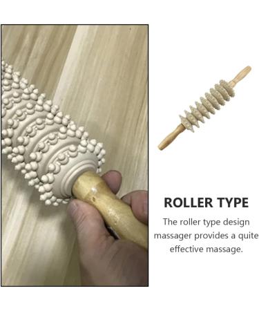 Wooden Therapy Roller Massage Tool - Deep Tissue Body Massage & Muscle Release - 2pcs Pain Relief Roller Stick for Ultimate Relaxation - Buy Online on GoSupps.com