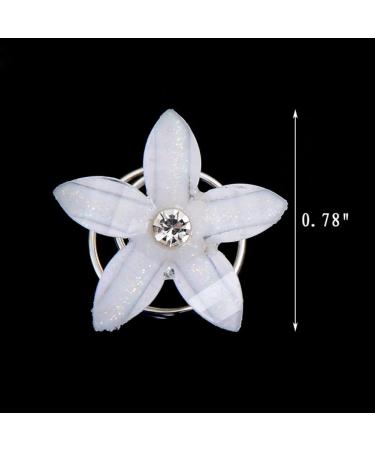 12 White Flower Hair Spirals - Bridal Hair Accessories & Wedding Jewelry - Buy Online on GoSupps.com