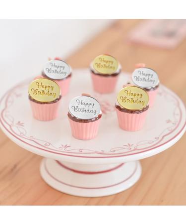 20pcs 2inch Acrylic Cake Topper Acrylic Blanks Birthday Cake Toppers for Birthday Party Cake Decoration Supplies - Buy Online on GoSupps.com