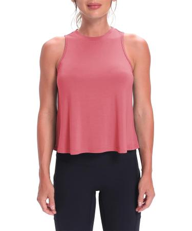 Mippo Women's Large Rose Crop Top - Flowy Workout Tank for Athletic Shirts - Buy Online on GoSupps.com