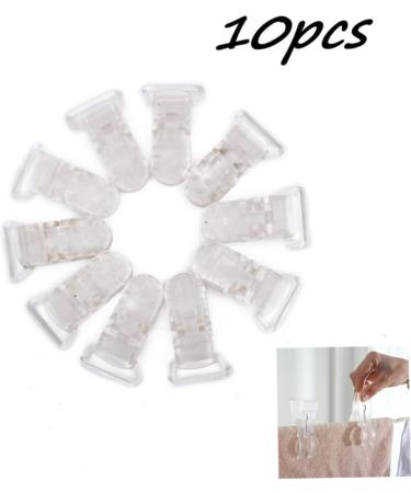 AEIOFU Pacifier Clips Suspender Clips Clear Pacifier Clips Pacifier Holder Badge Dummy Clips Crafting Supplies Tool Durable Suspender Clips 10pcs - Buy Online on GoSupps.com