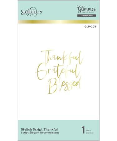 Spellbinders Stylish Script Thankful Glimmer Hot Foil Plate  Metal - Buy Online on GoSupps.com