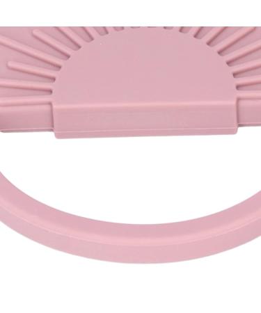 Shop Safe Baby Silicone Bite Ring Toys - Food-Safe Semicircular Sun Design in Lavender Red | Ideal for Infants - Buy Online on GoSupps.com