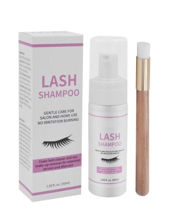 50ml Eyelash Cleanser Eyelid and Eyelash Foam Shampoo Gentle Eyelash Extension Cleanser for Removing Oil Make-up Residues