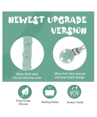 Vicloon Silicone Pacifier Chain - 4 Pack Animal Style Baby Pacifier Clips for Boys & Girls | Ideal Gift for Newborns - Buy Online on GoSupps.com