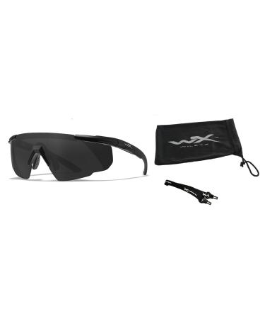 Wiley X Saber Advanced Shooting Glasses, Safety Sunglasses for Men and Women, UV and Eye Protection for Hunting, Fishing, Biking, and Extreme Sports, Matte Black Frames, Tinted Lenses