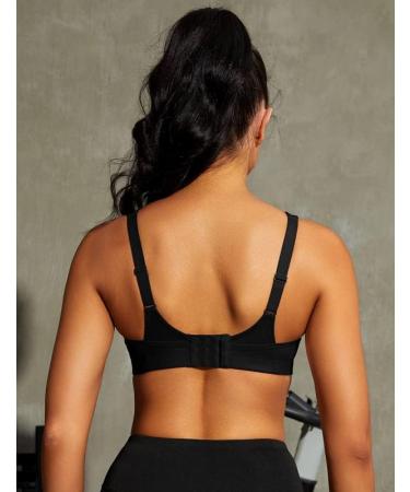 Wingslove High Impact Sports Bra | Non-padded Wirefree Workout Bra | Bounce Control | Black 38DDD - Buy Online on GoSupps.com