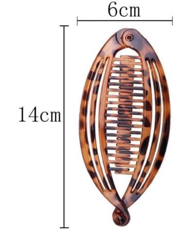 Tossper Fish Shape Banana Clip - Vintage Hair Clips for Women & Girls | Ideal for Curly Fishtail Hairstyles | Chic Hair Jewelry - Buy Online on GoSupps.com