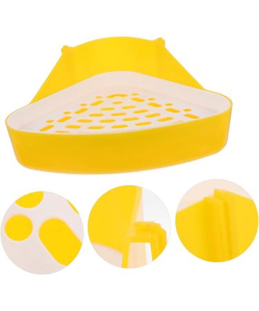 Levemolo Box Pet Potty Urinal Bunny Potty Rabbit Guinea Pig Bedding Pet Pee Small Animal Bedding Abs White 24.5X18.5cm White - Buy Online on GoSupps.com