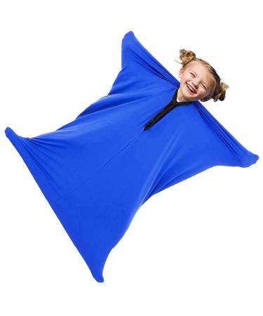 Sensory Sock Body Sock Premium Updated Version Suitable age 3-18 sensory durable seams asd child stretchy for Children and Adults with Sensory Proceessing Disorders or Autism ( Color : Blue Size : L L/Large-71*142cm Blue