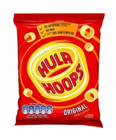 Hula Hoops Crisps Potato Rings Salted Original 34g (32 Bags (1 Case)) - Buy Online on GoSupps.com
