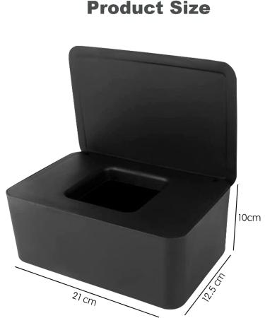 jiuzcare Wet Wipes Dispenser Box Baby Wipes Dispenser Tissue Dispenser with Lid Toilet Tissue Storage Box Reusable Wipe Container for Car Office HOM Black - Buy Online on GoSupps.com