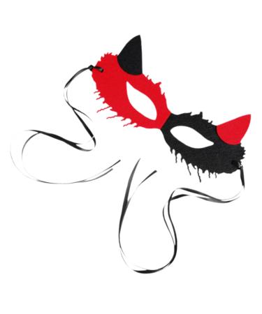 Healeved for Couple Halloween Cosplay Masks Masquerade Costume Outfits Halloween Scary Halloween Costume Mask Retro Party Mask Fox for Women