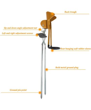 Timeset Stainless Steel Fishing Rod Holder - 2 Piece 360 Adjustable Stand for Stable Fishing Support - International Shipping - Buy Online on GoSupps.com