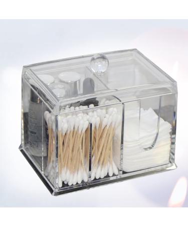 Fomiyes Kasten Wattepad Organizer - Clear Mini Container with Lid for Cosmetics & Toothpicks | International Shipping Available - Buy Online on GoSupps.com
