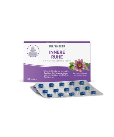 Dr.Theiss inner rest 30 tablets for nerves and inner peace with stress and hustle and bustle in the daily magnesium plus passion flower and hop extract