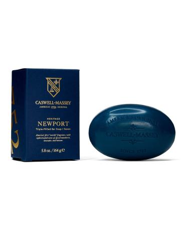 Caswell-Massey Heritage Newport Single Soap  Moisturizing & Scented Bath Soap For Men & Women  Made In The USA  5.8 Oz Newport 5.8 Ounce (Pack of 1)