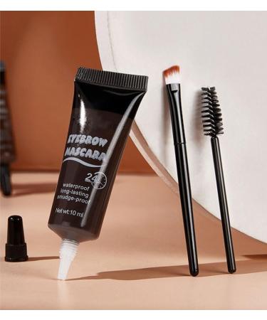 Eyebrow Tint Mascara Tinted Thick Eyebrow Mascara with 2 Brushes Waterproof Transfer Resistant Eyebrow Tinting Kit No Additives (black) - Buy Online on GoSupps.com