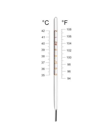 MAGICLULU Glass Oral Thermometer for Adults - Fast Reading Fever Indicator Single Scale - Accurate Armpit Temperature Measurement - Buy Online on GoSupps.com