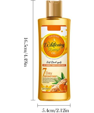  Utapossin Turmeric Oil 200ml - Intense Whitening Oil with turmeric serum for radiant skin | essential for skin - Buy Online on GoSupps.com