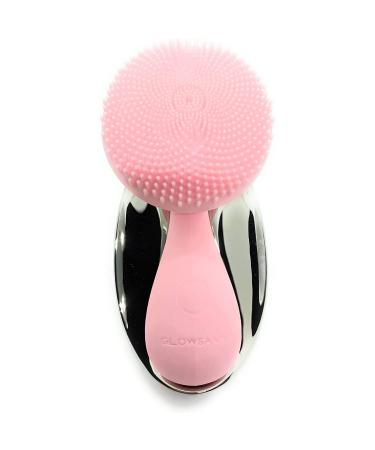Glowsavy Silicone Cleansing Brush - Facial Cleansing Brush with 4 Adjustable Speeds - Waterproof USB Rechargeable Rotating Spa Machine - Face Wash Scrub Exfoliator for Makeup Skincare Removal (Pink)