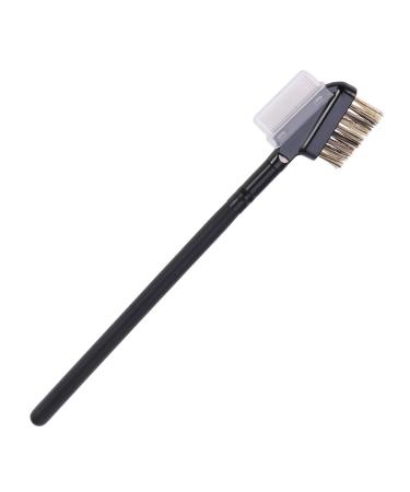 Lurrose 2 In 1 Eyelash Comb with Metal Comb Eyelash Bristle Brush Cosmetic Makeup Tool