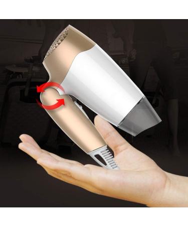 Professional Hair Dryer Travel Folding Hairdryer 1200W Powerful Hair Dryer Portable Travel Fast Drying Hair Lightweight Quiet Compact Hang Up Loop Overheat Protection in Home or Travel Small Gift - Buy Online on GoSupps.com