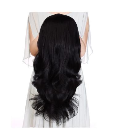 Hair extension for women 61 cm long corrugated for clipping premium Japanese synthetic Kan calion fibers 210 g black 11#