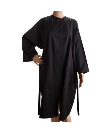 Noverlife Spa Massage Kimono Robe - Water & Chemical Proof Salon Bathrobe for Beauty Treatments - Lightweight Black Gown for Hairdressing & Makeup - Buy Online on GoSupps.com
