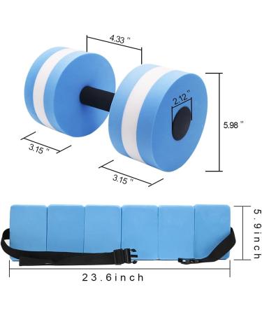 UNAOIWN Water Dumbbell Set for Aquatic Aerobics - Water Weights Equipment for Aquatic Fitness - Buy Online on GoSupps.com