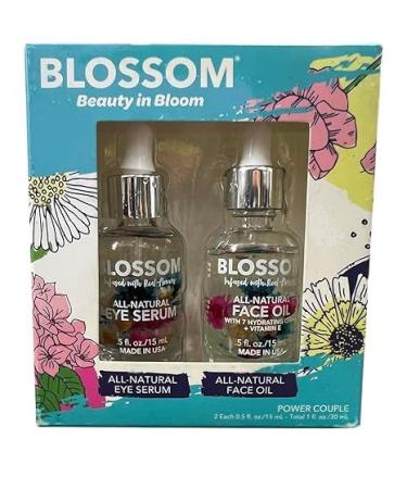 Blossom All-Natural Eye Serum and Face Oil Power Couple Set 0.50oz Each