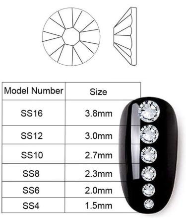 1 Box Mixed Colors Nail Art Rhinestones Multi-Size Flat-Back Ab Crystal 3D Charm Gems Diy Manicure Decor 4Nice Design - Buy Online on GoSupps.com