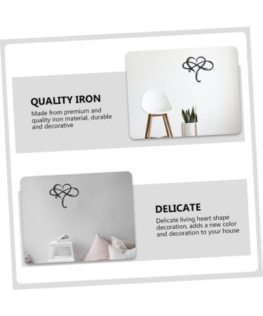 Zerodeko 1pc Iron Pendant Home Decor Decoration for Home Car Trim Heart Shaped Pendant Household Wall Hanging 45x39cm Black - Buy Online on GoSupps.com