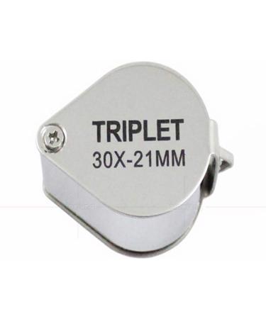 30x21mm Triplet Loupe Jeweller Magnifying Glass Magnifier with Metal Construction and Optical Glass Silver Superior Quality and Creative - Buy Online on GoSupps.com