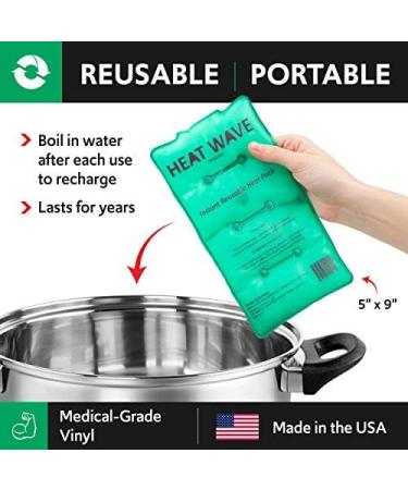 HEAT WAVE Instant Reusable Heat Packs - Made in USA - 2 Medium (5x9) Packs for Muscle Aches & Back Pain - Pain Relief Click Heat - Medical Grade (2 Count) - Buy Online on GoSupps.com